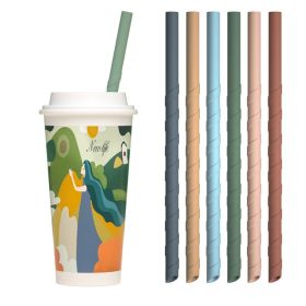 Eco-Safe Silicone Reusable Straws for Hot and Cold Drinks