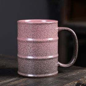 Porcelain Kiln-Baked Oil Drum Mug (Large - 20oz) (Option: Purple-600ml)