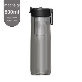 Ball Magnetic Glass Tea Bottle (Option: Mocha Gray 800ml)