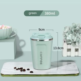 On-the-Go Simple Stainless Steel Portable and Convenient Cup (Option: Green 380ML)