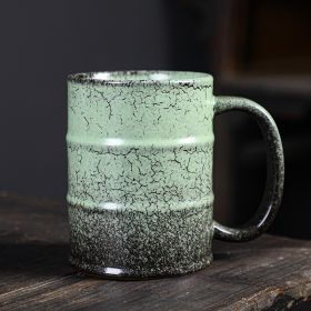 Porcelain Kiln-Baked Oil Drum Mug (Large - 20oz) (Option: Green-600ml)