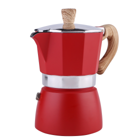 Italian Mocha Coffee Percolator European Elegance and Flavor (Color - Print: Red)