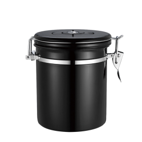 Stainless Steel Airtight Container (Color - Print: Black)