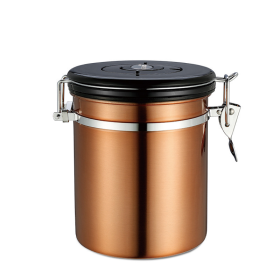 Stainless Steel Airtight Container (Color - Print: Gold)