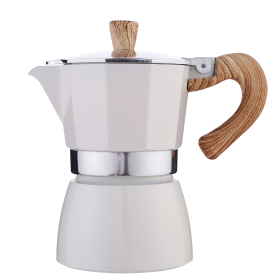 Italian Mocha Coffee Percolator European Elegance and Flavor (Color - Print: White)