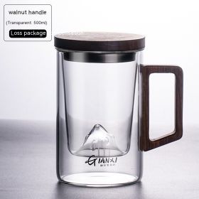 Tea Water Separation High Borosilicate Glasses (Option: Transparent-500ML)