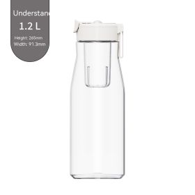 Ball Magnetic Glass Tea Bottle (Option: Clear 1.2L)