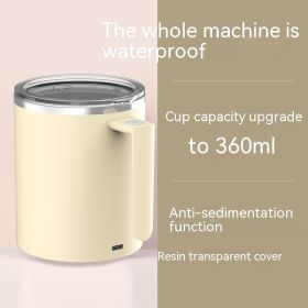 On the Go Portable Smart Magnetic Automatic Mixing Coffee Cup (Option: Macaron Milky White-360ml)