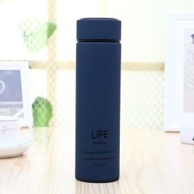 Thermo Double Wall Stainless Steel Tumbler (Color: Blue, Size: M)